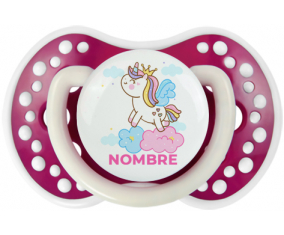 Unicornio con corona en la nube con nombre: Chupete lovi dynamic