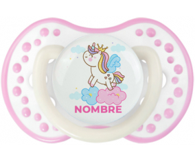 Unicornio con corona en la nube con nombre: Chupete lovi dynamic