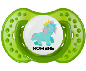 Diseño de unicornio-3 con nombre: Chupete lovi dynamic personnalisée