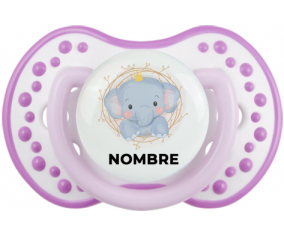 Elefante corona amarilla con nombre: Chupete lovi dynamic