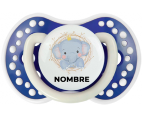 Elefante corona amarilla con nombre: Chupete lovi dynamic