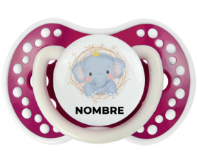 Elefante corona amarilla con nombre: Chupete lovi dynamic