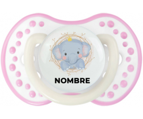 Elefante corona amarilla con nombre: Chupete lovi dynamic