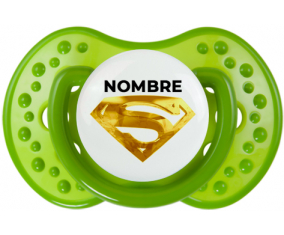 Logotipo de Golden Superman con nombre: Chupete lovi dynamic