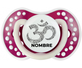 Om aum Diseño sánscrito-2 con nombre: Chupete lovi dynamic