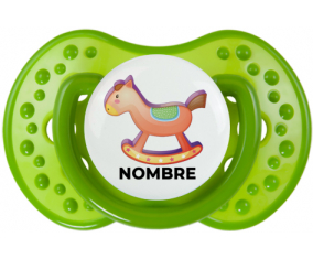 Juguetes de juguete Caballo mecedor de madera con nombre: Chupete lovi dynamic personnalisée