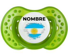 Bandera argentina de efecto pincel con nombre: Chupete lovi dynamic personnalisée