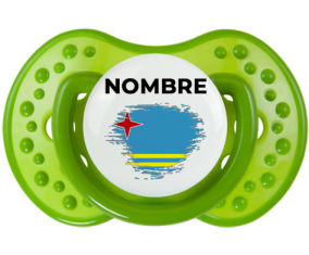 Bandera del efecto pincel Aruba con nombre: Chupete lovi dynamic personnalisée