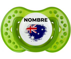 Bandera del efecto pincel de Australia con nombre: Chupete lovi dynamic personnalisée