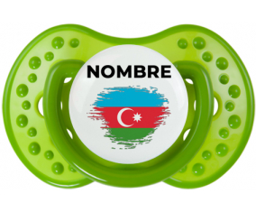 Bandera de cepillo de Azerbaiyán con nombre: Chupete lovi dynamic personnalisée