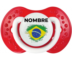 Bandera del efecto pincel de Brasil con nombre: Chupete lovi dynamic