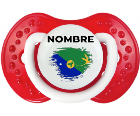 Efecto cepillo de bandera Isla de Navidad con nombre: Chupete lovi dynamic