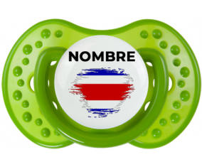 Bandera del efecto pincel de Costa Rica con nombre: Chupete lovi dynamic personnalisée