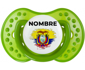 Bandera ecuatoriana con nombre: Chupete lovi dynamic personnalisée