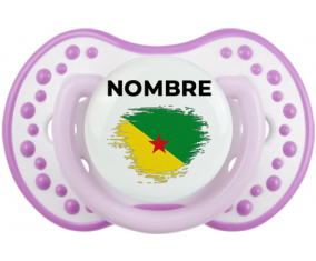 Bandera de efecto pincel guayana francesa con nombre: Chupete lovi dynamic