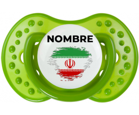 Efecto pincel de bandera Irán con nombre: Chupete lovi dynamic personnalisée