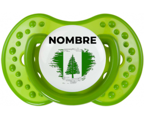Bandera del efecto pincel de la isla Norfolk con nombre: Chupete lovi dynamic personnalisée