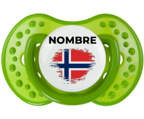 Noruega brush effect flag with first name: Chupete lovi dynamic personnalisée