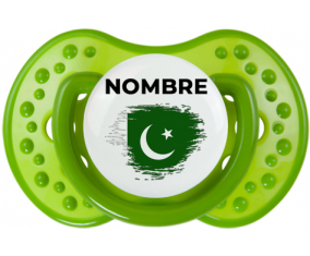 Bandera del efecto pincel de Pakistán con nombre: Chupete lovi dynamic personnalisée