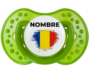 Efecto pincel de bandera Rumania con nombre: Chupete lovi dynamic