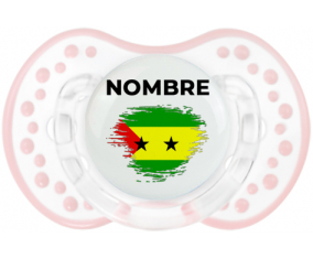 Efecto pincel de bandera Santo Tomé y Principio con nombre: Chupete lovi dynamic