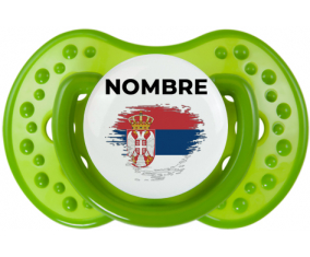 Bandera del efecto pincel de Serbia con nombre: Chupete lovi dynamic