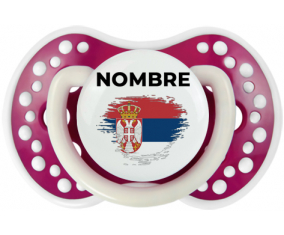 Bandera del efecto pincel de Serbia con nombre: Chupete lovi dynamic