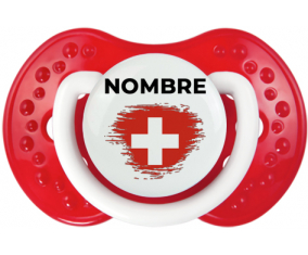 Bandera suiza del efecto pincel con nombre: Chupete lovi dynamic