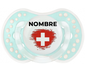 Bandera suiza del efecto pincel con nombre: Chupete lovi dynamic