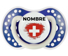 Bandera suiza del efecto pincel con nombre: Chupete lovi dynamic