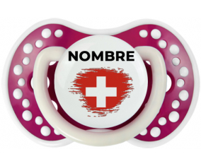 Bandera suiza del efecto pincel con nombre: Chupete lovi dynamic