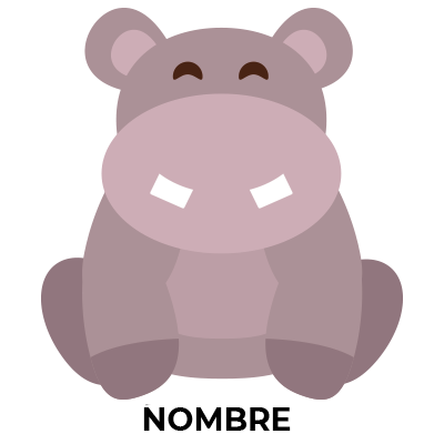 Hipopótamo: tierno diseño ideal para el cuidado del bebé. Encuentra más en chupete-bebe.com.