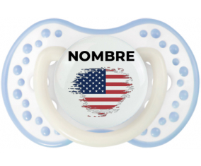 Bandera de efecto pincel Los Estados Unidos de América con nombre: Chupete lovi dynamic