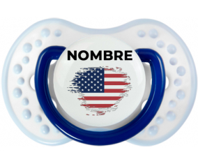 Bandera de efecto pincel Los Estados Unidos de América con nombre: Chupete lovi dynamic