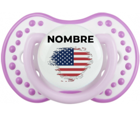 Bandera de efecto pincel Los Estados Unidos de América con nombre: Chupete lovi dynamic