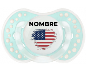 Bandera de efecto pincel Los Estados Unidos de América con nombre: Chupete lovi dynamic