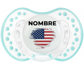 Bandera de efecto pincel Los Estados Unidos de América con nombre: Chupete lovi dynamic