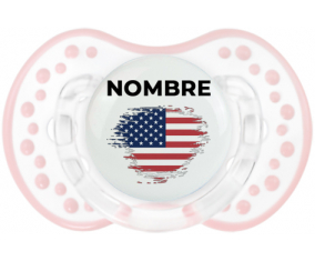 Bandera de efecto pincel Los Estados Unidos de América con nombre: Chupete lovi dynamic