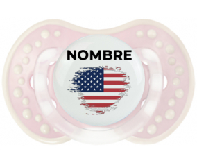 Bandera de efecto pincel Los Estados Unidos de América con nombre: Chupete lovi dynamic