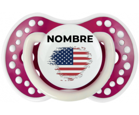 Bandera de efecto pincel Los Estados Unidos de América con nombre: Chupete lovi dynamic