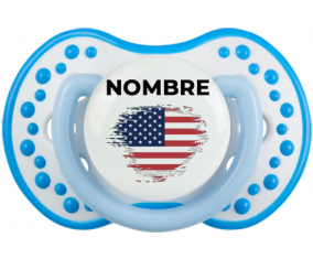 Bandera de efecto pincel Los Estados Unidos de América con nombre: Chupete lovi dynamic