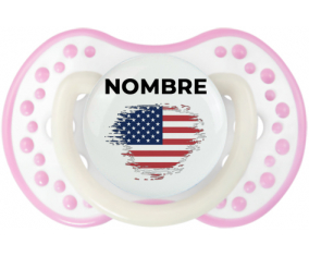 Bandera de efecto pincel Los Estados Unidos de América con nombre: Chupete lovi dynamic