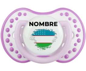 Bandera del efecto pincel de Uzbekistán con nombre: Chupete lovi dynamic