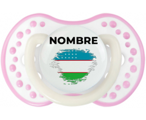 Bandera del efecto pincel de Uzbekistán con nombre: Chupete lovi dynamic