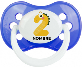 Estilo de aniversario de dos años 3 - nombre: Chupete anatómica personnalisée