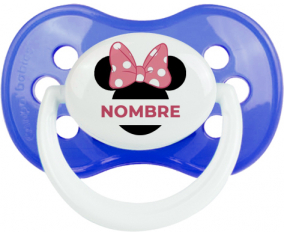 Disney Minnie Black Ears Nudo rosa con nombre: Chupete anatómico