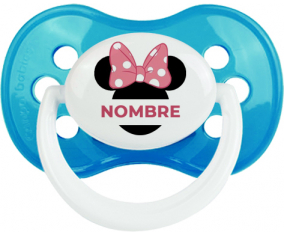 Disney Minnie Black Ears Nudo rosa con nombre: Chupete anatómico