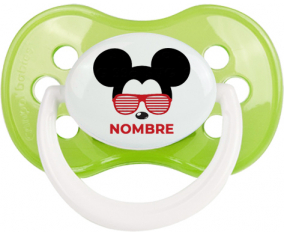Disney Mickey Black Ears bisel rojo con nombre: Chupete anatómica