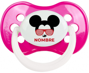 Disney Mickey Black Ears bisel rojo con nombre: Chupete anatómica