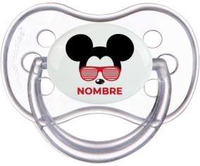 Disney Mickey Black Ears bisel rojo con nombre: Chupete anatómica